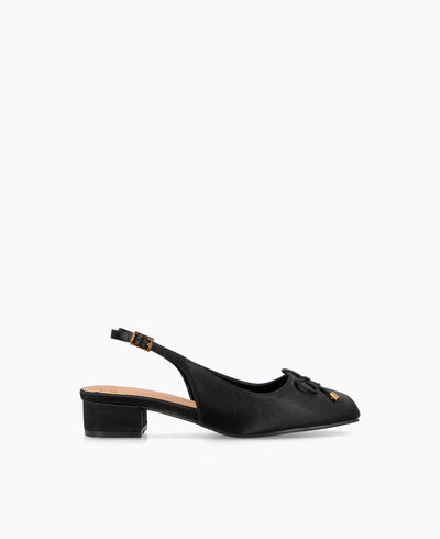 Paris Slingback Heel Pumps - Black