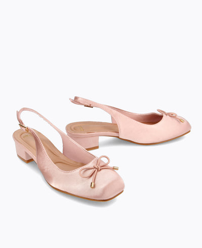 Paris Slingback Heel Pumps - Pink