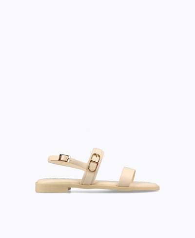 Hannah Flat Sandals - Beige