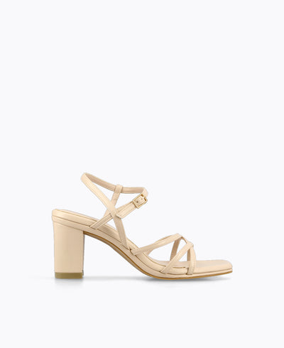 Hopelessly Romantic Strappy Heel Sandals - Beige