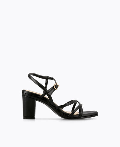 Hopelessly Romantic Strappy Heel Sandals - Black