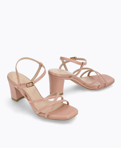 Hopelessly Romantic Strappy Heel Sandals - Nude