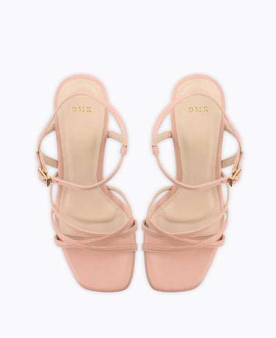 Hopelessly Romantic Strappy Heel Sandals - Nude