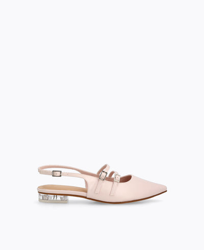 Inca Slingback Mary Jane Flats - Pink