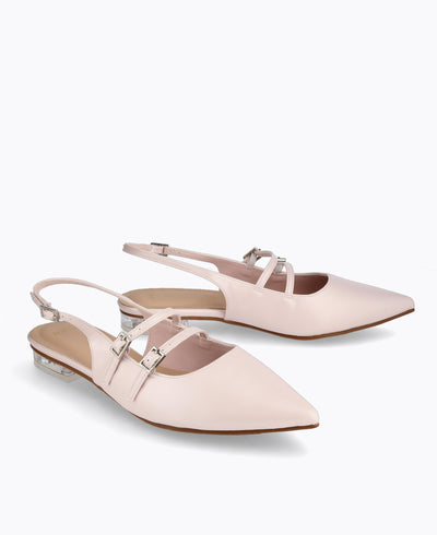 Inca Slingback Mary Jane Flats - Pink