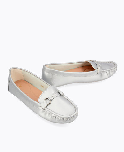 Jeanette Loafers - Silver