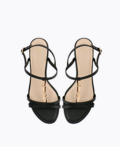 Raquel Wedge Sandals - Black