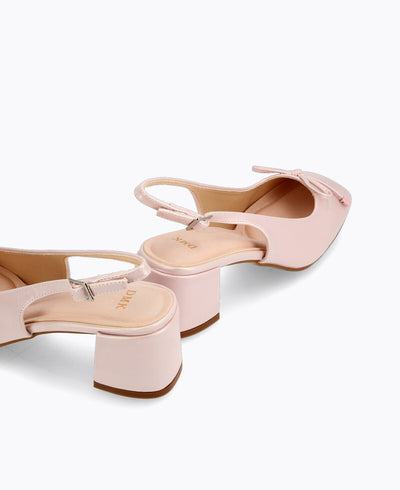 Cosette Slingback Heel Pumps - Pink