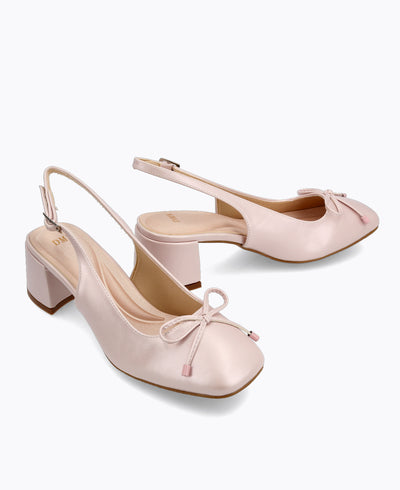 Cosette Slingback Heel Pumps - Pink