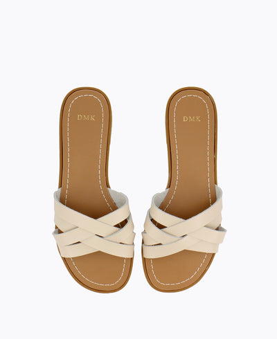 Addison Flat Sandals - Beige