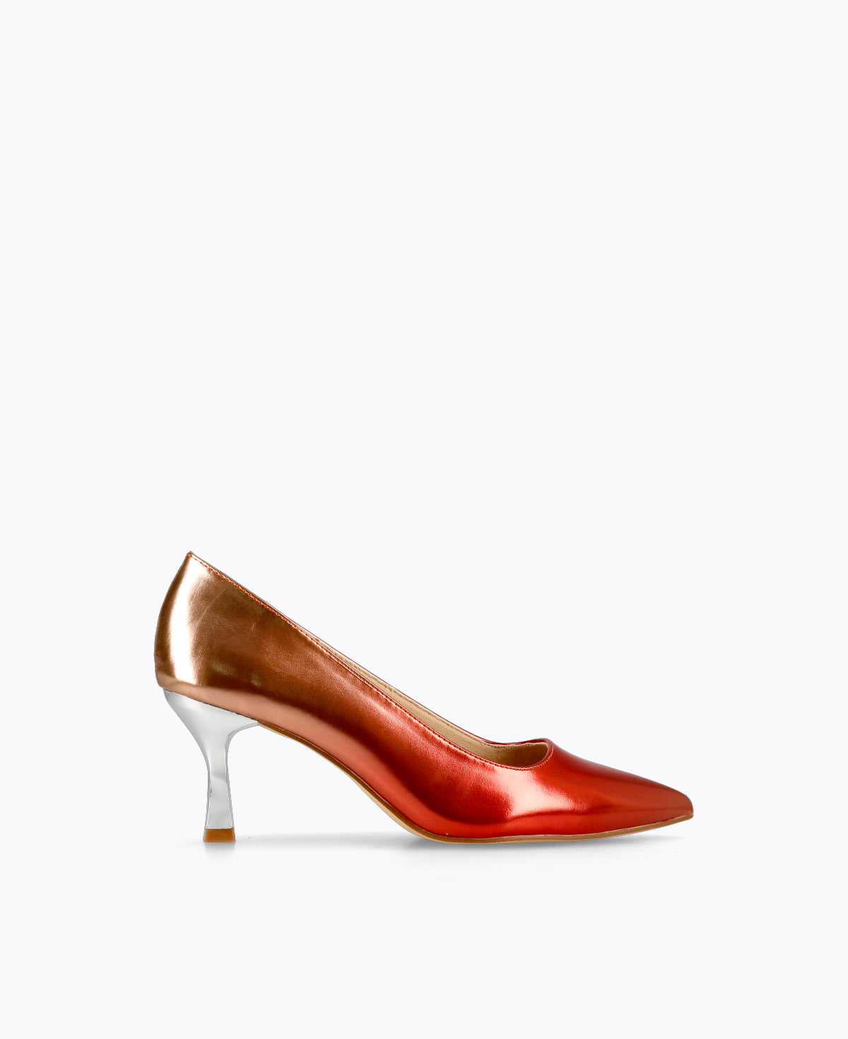 Red patent mid heel on sale shoes