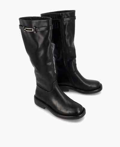 Cassandra Knee High Boots - Black