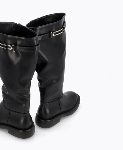 Cassandra Knee High Boots - Black