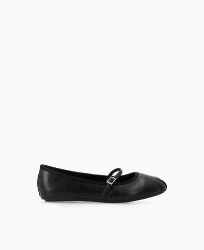 Bella Mary Jane Flats - Black