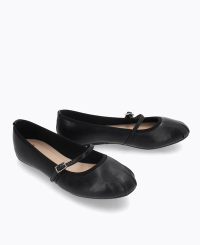 Bella Mary Jane Flats - Black