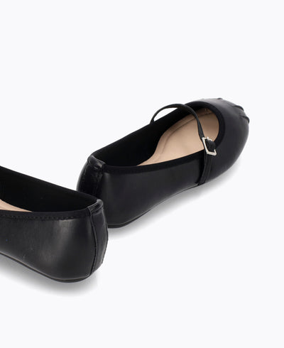 Bella Mary Jane Flats - Black