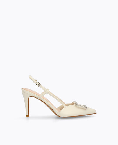 Kana Slingback Heel Pumps - Beige