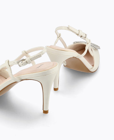 Kana Slingback Heel Pumps - Beige