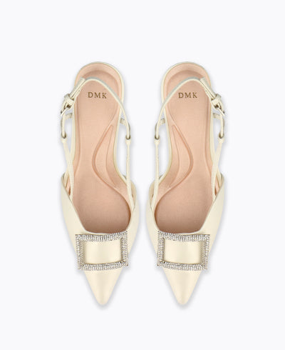 Kana Slingback Heel Pumps - Beige