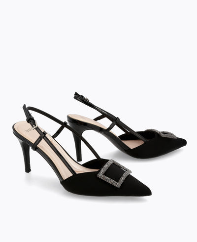 Kana Slingback Heel Pumps - Black