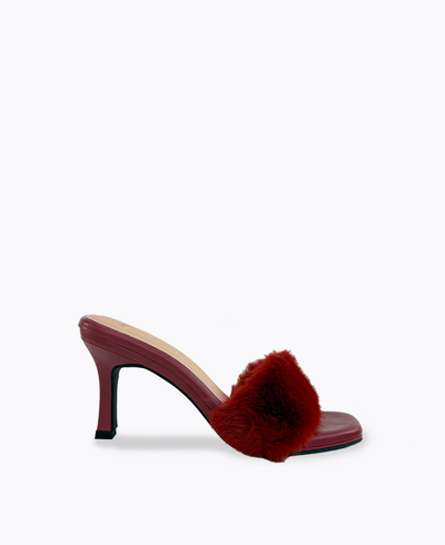 Delaney Heel Sandals - Maroon