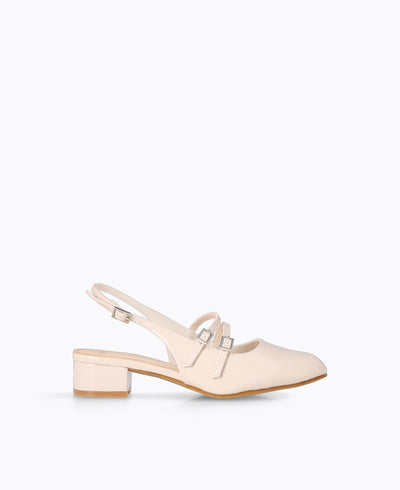 Naya Slingback Mary Janes - Beige