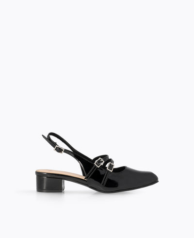 Naya Slingback Mary Janes - Black