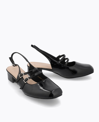 Naya Slingback Mary Janes - Black