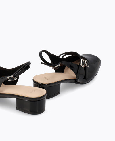 Naya Slingback Mary Janes - Black