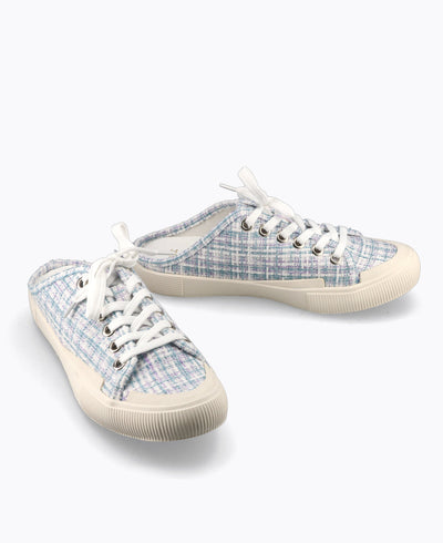 Camille Sneaker Mules - Blue &amp; White