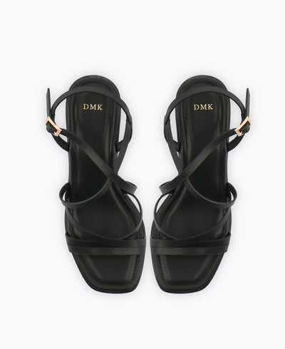 Ellen Platform Wedge Sandals - Black