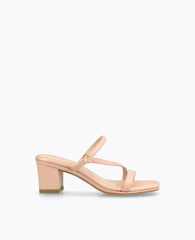 Tammy Block Heel Sandals - Nude