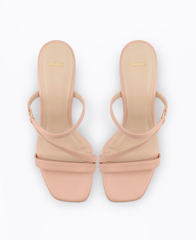 Tammy Block Heel Sandals - Nude