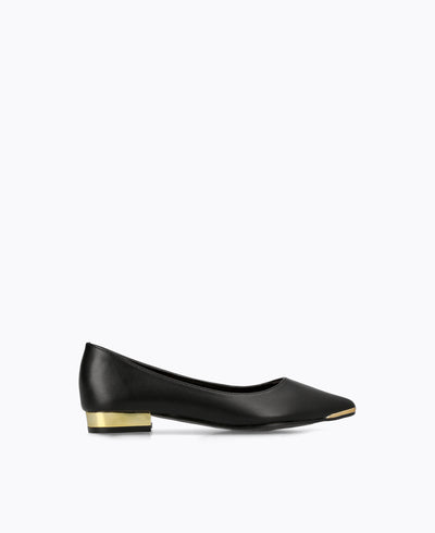 Lancy Flat Pumps - Black