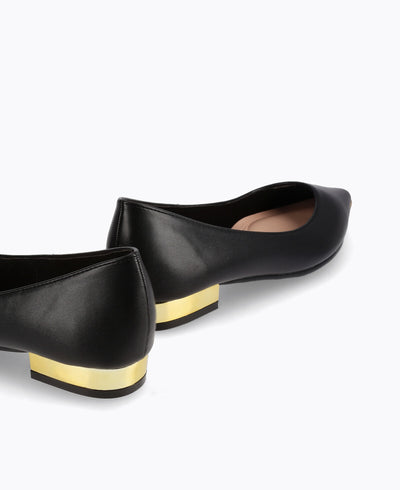 Lancy Flat Pumps - Black