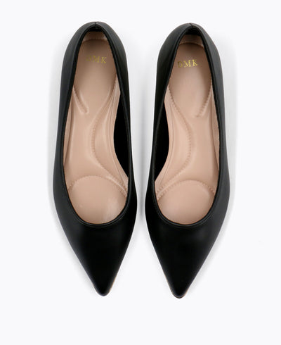 Lancy Flat Pumps - Black