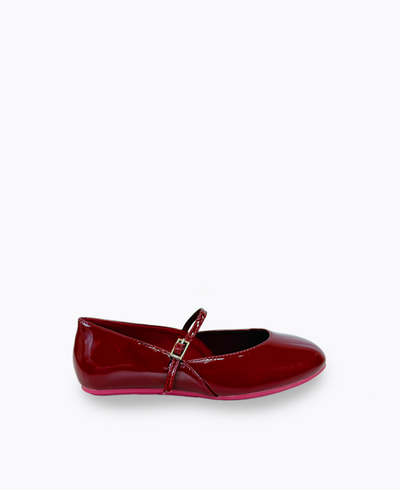 Wynona Mary Jane Flats - Maroon