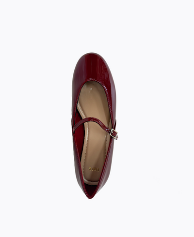 Wynona Mary Jane Flats - Maroon