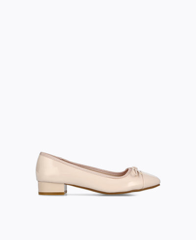 Gemini Ballerina Heel Pumps - Beige