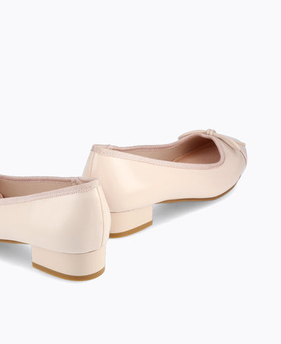 Gemini Ballerina Heel Pumps - Beige