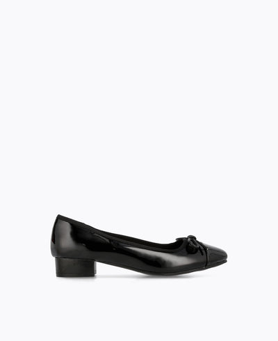 Gemini Ballerina Heel Pumps - Black