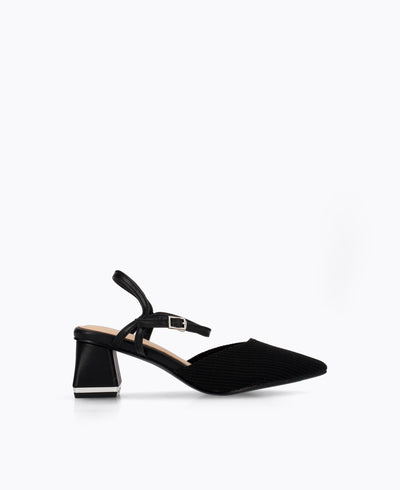 Belle Block Heel Pumps - Black