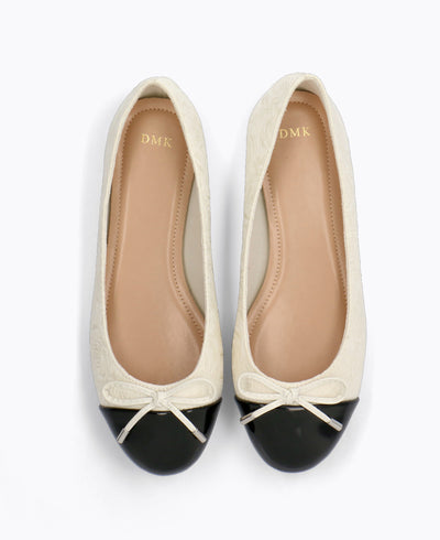 Corinne Ballerina Flats - Beige