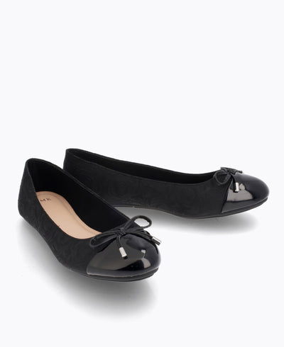 Corinne Ballerina Flats - Black