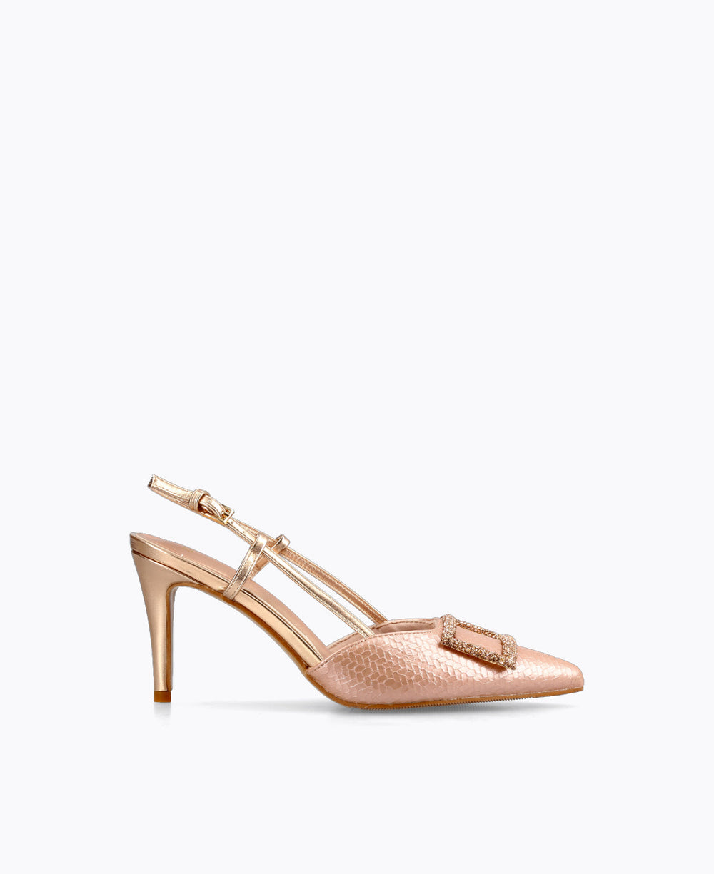 Gold slingbacks deals