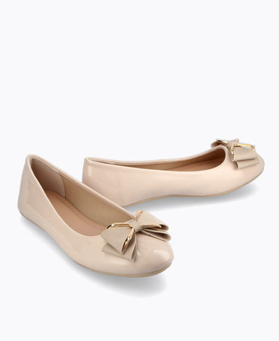 Penelope Flat Pumps - Beige