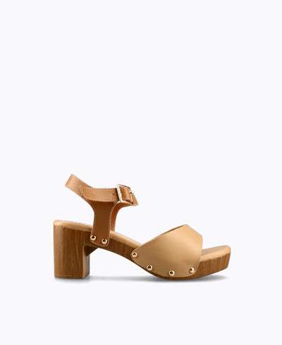 Xena Platform Heel Sandals - Nude