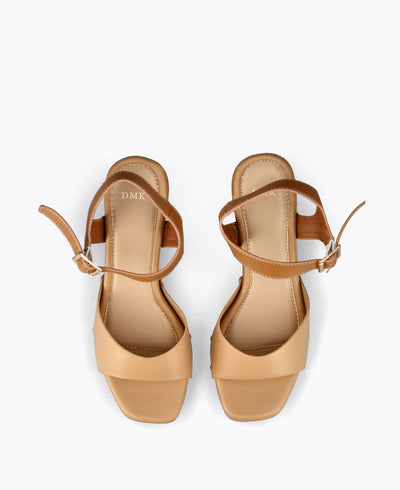 Xena Platform Heel Sandals - Nude