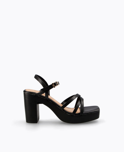 Uplift Me Platform Heel Sandals - Black