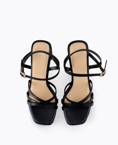 Uplift Me Platform Heel Sandals - Black